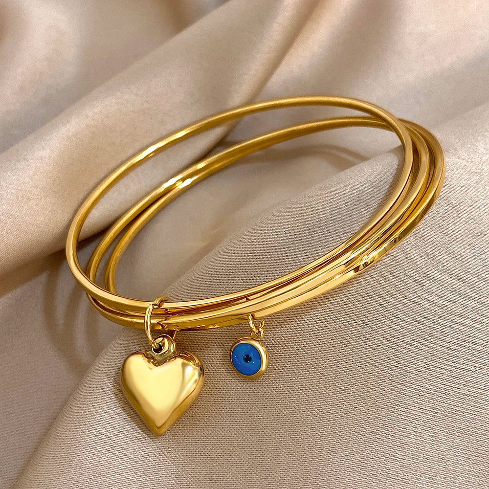 Greatera Gold Color Conch Shell Charm Stainless Steel Adjustable Bracelets Bangles for Women Ocean Animal Bracelet Beach Jewelry