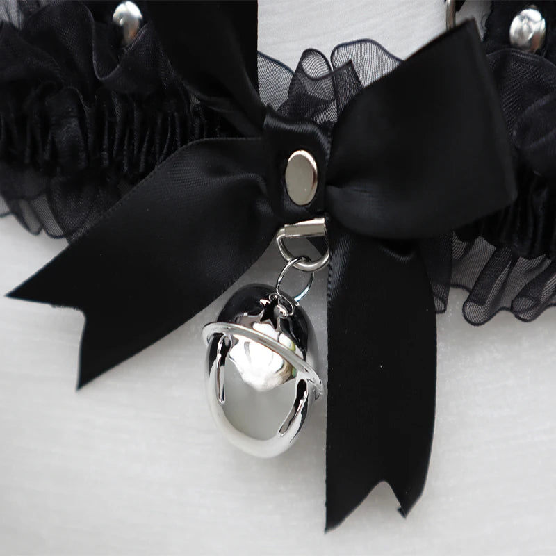 Fashion Choker Necklace For Women Sexy Black White Lace Stretch Strip Pendant Short Clavicle Gothic Necklace Aesthetic Jewelry