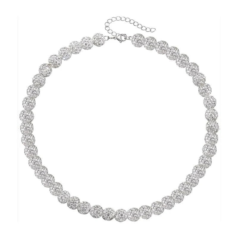 Baseball Necklace for Men Bling Baseball Necklace Rhinestone Ball Beaded Necklace baseball Players Lovers Inspired Jewelry