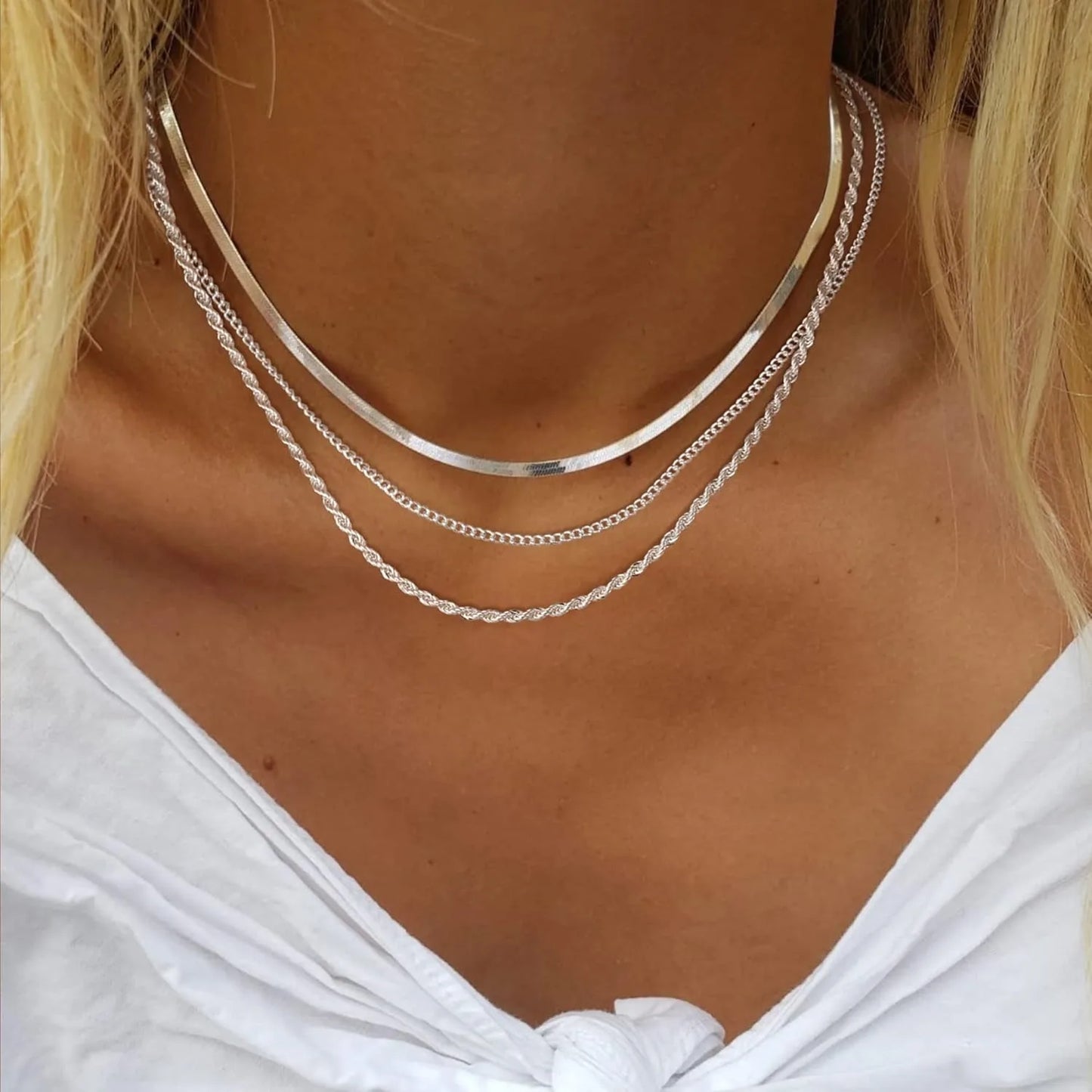 Necklace for Women Gold Necklace Silver Plated Necklace Gold Plated SnakeGold Chain Choker Necklaces Gold Jewelry Gift for Women