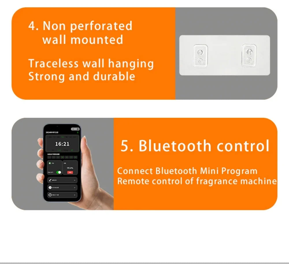 Aroma Diffuser 1000m³ Electric Scent Machine Smell Perfume Essential Oils Air Freshener 500ML Capacity Waterless Diffuser