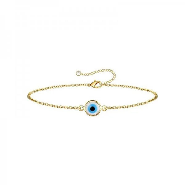 Fashion Turkish Evil Eye Gold Color Bracelet For Women Men Handmade Zircon Waist Chains Set Good Luck Party Jewelry Trendy Gift