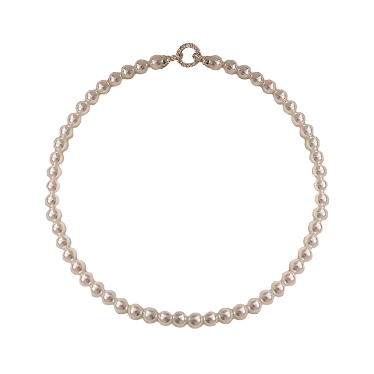 Elegant Pearl Necklace For Women Fashionable 8mm Bead String Clavicle Chain Light Luxury Dress Necklace Jewelry Neck Accessories