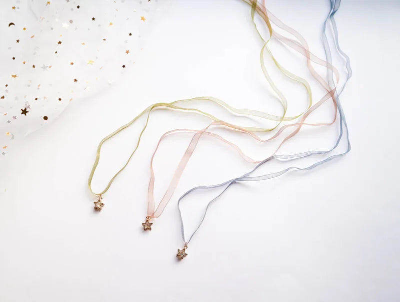 Necklace for Women Short Clavicle Lace Sexy Hearts Pearl Leaf Bow Butterfly Star Choker Lady Party Jewelry Girl Gift