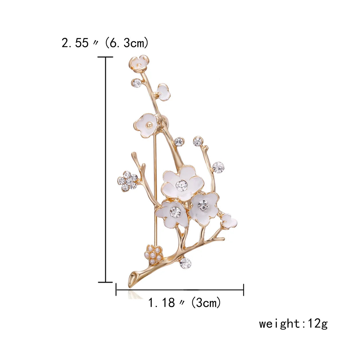 Rinhoo Fashion Imitation Pearl Zircon Tassel Safety Pins For Women Simple Snowflake Flower Brooch Bouquet Clothes Badges Jewelry