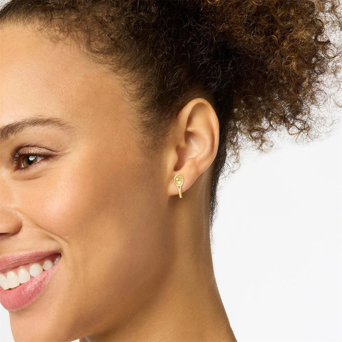 Tennis racket necklace, female design pendant, personalized collarbone chain, ins sports series, gold-plated color preservation