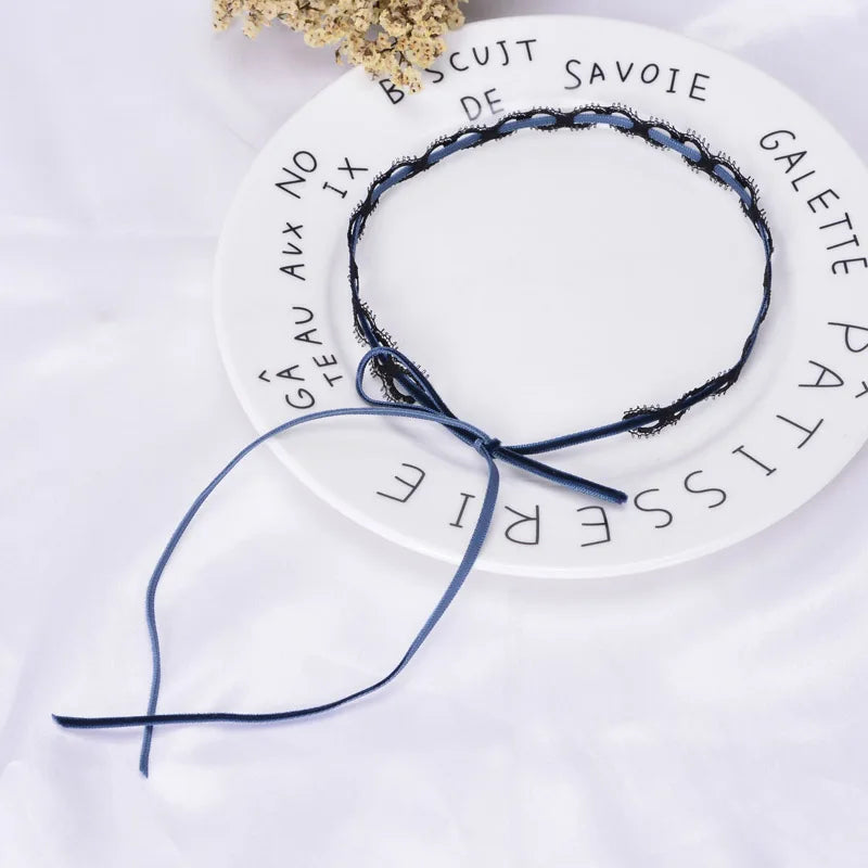 Necklace for Women Short Clavicle Lace Sexy Hearts Pearl Leaf Bow Butterfly Star Choker Lady Party Jewelry Girl Gift