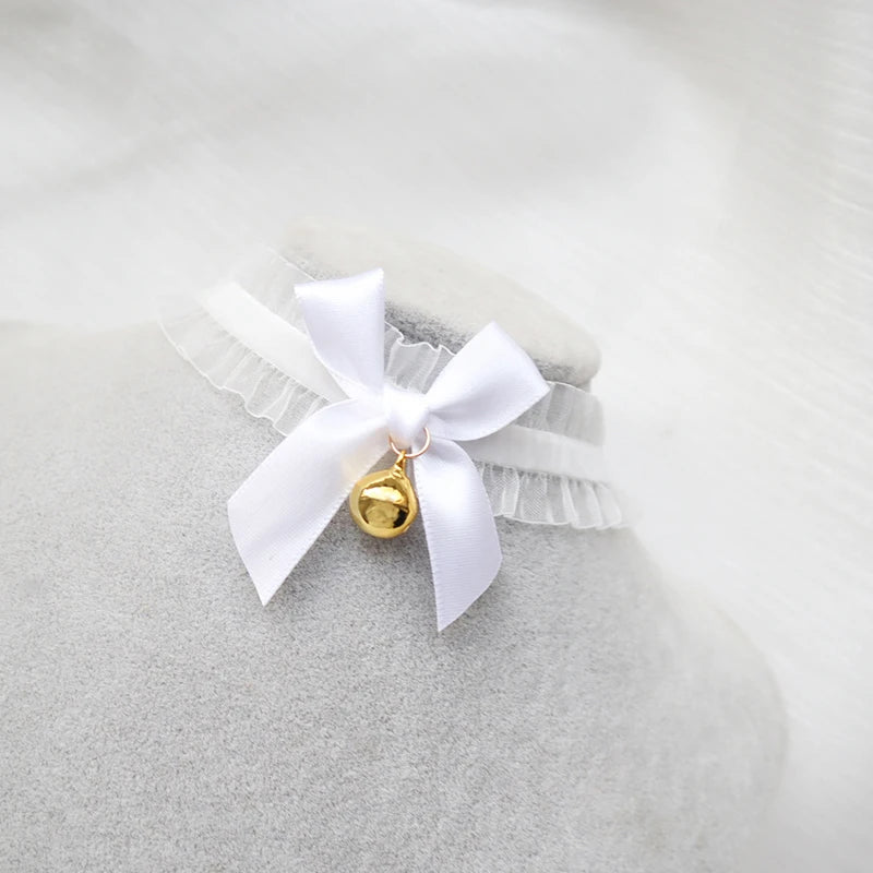 Fashion Choker Necklace For Women Sexy Black White Lace Stretch Strip Pendant Short Clavicle Gothic Necklace Aesthetic Jewelry