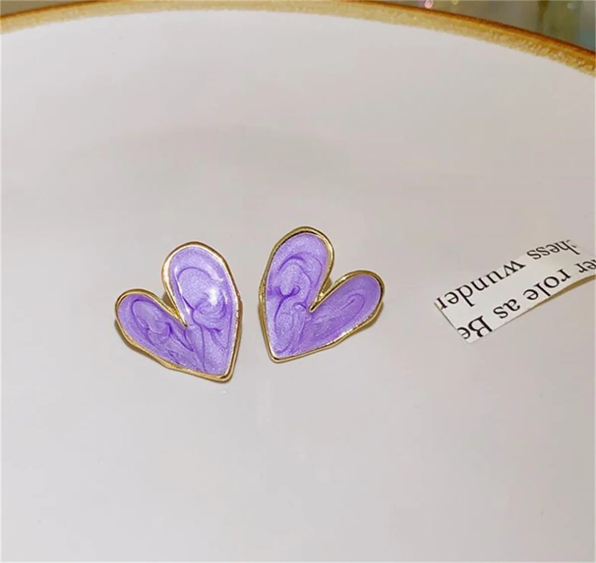 Vintage Trendy Red Enamel Geometric Round Heart Stud Earrings For Women Light Luxury Imitation Pearl Square Oval Earring Jewelry