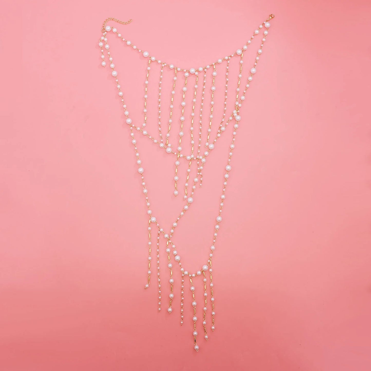 European and American Fashion Simple Collarbone Necklace For Women Multi Layer Chain Trendy Long Tassel Choker Jewelry Accessory